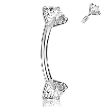 3-12 Pcs 14G Belly Button Rings Belly Rings for Women CZ Opal Navel Rings Belly Piercings Jewelry Belly Barbells Stainless Steel Body Belly Button Piercing Jewelry - color: Silver-Titanium steel