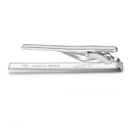 HONEY BEAR 5cm/5.4cm/6cm Mens Tie Clip Bar for Normal Size Steel Business Wedding Gift 1.97"/2.12"/2.36" - style: 5cm Mattes Silver