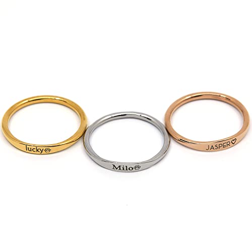 MignonandMignon Personalized Name Ring Custom Handmade Mother's Day Gifts Jewelry Best Gift For Her Anniversary Name Jewelry Mom Gift Engraved Elegant Rings - RF1