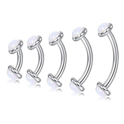 VCMART 14g Belly Button Ring Belly Button Piercing Belly Rings Surgical Steel Belly Button Rings 6mm 8mm 10mm 12mm 14mm 16mm 18mm Short Long Bar Belly Piercing Jewelry for Women Silver - color: E1 -6/8/10/12/14MM