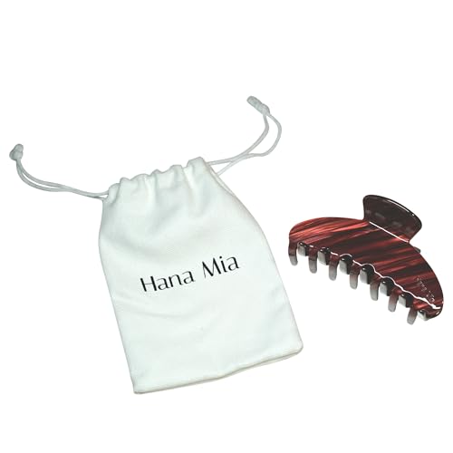 Luxury Burgundy Claw Clip for Women | Our Large 4 Inch Hair Clip Creates Beautiful Half Ups, Secure Updos & Chic Daily Styles | Premium Acetate Claw with Secure Hold & Snag Free Teeth for Easy Styling - color: Burgundy