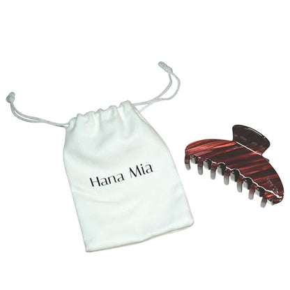Luxury Burgundy Claw Clip for Women | Our Large 4 Inch Hair Clip Creates Beautiful Half Ups, Secure Updos & Chic Daily Styles | Premium Acetate Claw with Secure Hold & Snag Free Teeth for Easy Styling - color: Burgundy