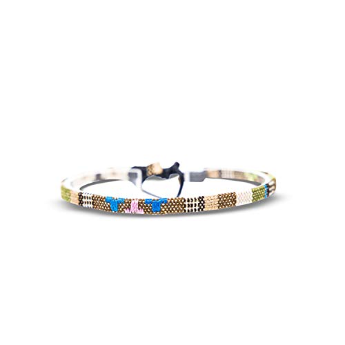 Made by Nami Surfer Anklet for Men and Women Waterproof and Adjustable Surfer Ankle Bracelet String Ankle Bracelet Beach Accessory for Ethnic Hippie Style - color: Safari