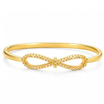 hotoo Gold Plated Bangle Bracelet for Women - style: Bow Knot