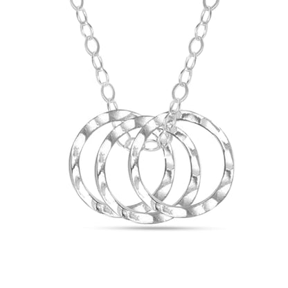LeCalla 925 Sterling Silver Hammered Necklace for Women | Italian Handmade Hammered Texture Pendant Necklaces | Women's Adjustable Chain Necklace Pendant Jewelry Gift for Her - color: Hammered Circle Pendant-18 Inches