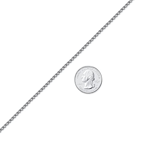FOSIR Mens Chain Necklaces, Stainless Steel Rolo Chain Necklace for Men and Women, Silver Tone Box Chains for Men, Wide 2/3/4/5mm - size: 28.0 Inch long, style: 3mm-stainless steel