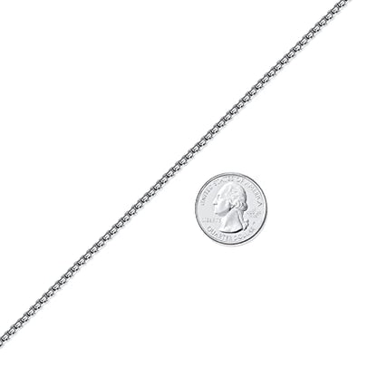 FOSIR Mens Chain Necklaces, Stainless Steel Rolo Chain Necklace for Men and Women, Silver Tone Box Chains for Men, Wide 2/3/4/5mm - size: 24.0 Inch long, style: 3mm-stainless steel
