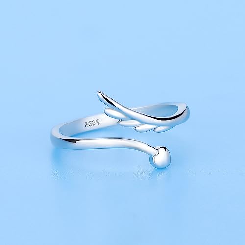 4PCS S925 Silver Rings for Women Finger Rings Knuckle Rings Toe Rings for Women Adjustable