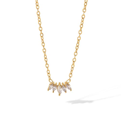 Unisex Celestial Gold Pendant Necklaces, Sun/Moon/Star/Angle Celestial Elements Unisex Choker Gold Lover Chains for Men and Women Jewelry - color: Gold Chain - Leaf Drop