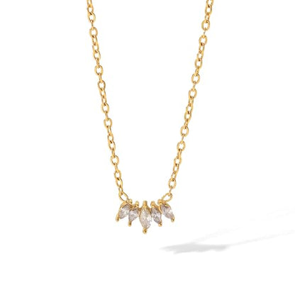 Unisex Celestial Gold Pendant Necklaces, Sun/Moon/Star/Angle Celestial Elements Unisex Choker Gold Lover Chains for Men and Women Jewelry - color: Gold Chain - Leaf Drop