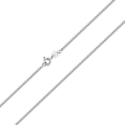 CANDYFANCY Initial Pendant 925 Sterling Silver Letters Personalized Alphabet Pendant Fit 1mm Box Chain - color: 1MM 16inch Box Chain