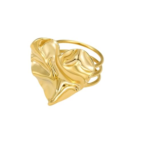 Kokoma Textured Heart Silk Scarf Ring for Women Love Hearts Stainless Steel Shawl Clips Scarves Rings Buckle Holder Brooch Simple Finger Band Accessories Jewelry