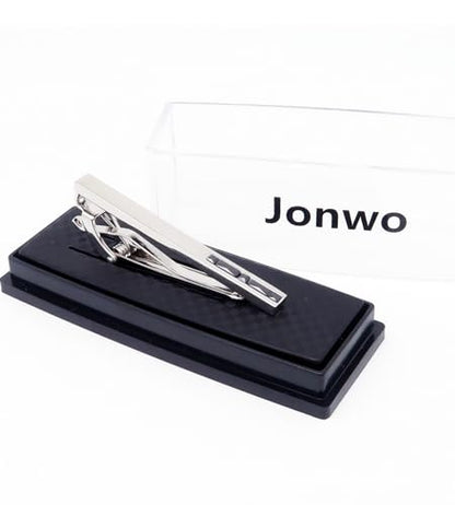 Men Crystal Tie Clip Tie Bar for Regular Necktie Silver In Gift Case | Purple/Blue/Red/Black/White Crystal Tie Pin for Men Business Anniversary Wedding Party Office Formal Daily Occasions Suit - style: Black Crystal