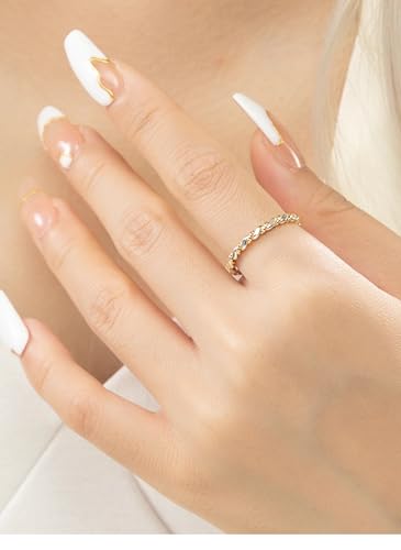 LUKRAY Braided Stacking Ring | Silver and Gold Statement Ring | S925 Sterling Silver and 14k Gold-Filled for Women | Simple and Elegant | Waterproof Everyday Wear | Stacking Ring