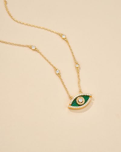 SNGIA 18K Gold Plated Stackable Adjustable Curved Horizontal Bar with CZ Pendant Necklace For Women by SNGIA, Dainty Drop Layered Trendy Birthstone Gemstone Charm Statement Jewelry Gifts, Bohemian Vintage Handmade Unique Cute Thin Skinny Dainty Chain Bead