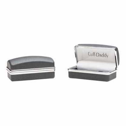 Cuff-Daddy Ornate Two-Tone Stainless Steel Cufflinks with Presentation Box