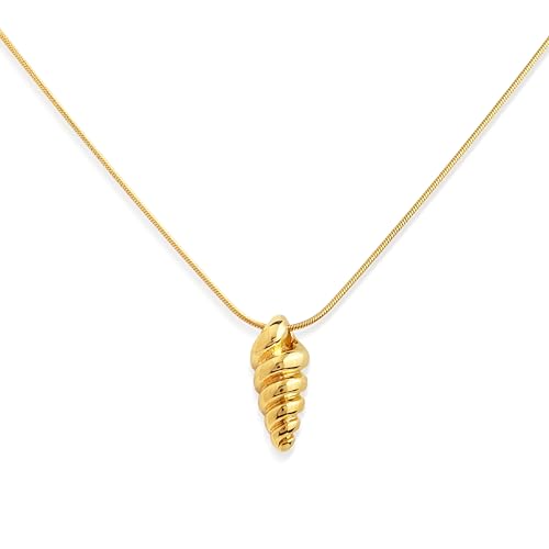 Jean Beau Dainty Pendant Necklaces for Women, Cute Chain Necklace Jewelry Gift - color: Conch