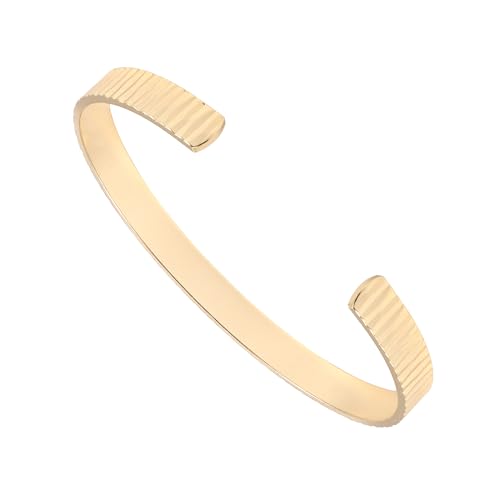 AOZEL Gold Bangle Cuff Bracelets for Women Trendy Chunky Adjustable Twist Love Textured Bracelet Jewelry Gifts - color: Gold Textured