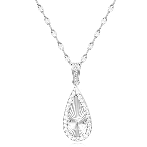 16 Inch Women's Pendant Necklace Chains - 5 Different Pendant Designs, Dainty Adjustable Chains(Gold/Silver) - color: silver1