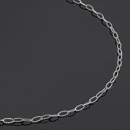 UMAOKANG 10 Meters Stainless Steel Chains Bulk on Spool Shiny Embossed Paperclip Chain for Jewelry Making - color: Embossed Paperclip Silver