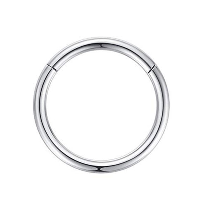 ORANGELOVE Hypoallergenic Nose Rings 20G 18G 16G 14G 12G 10G 8G 316l Surgical Steel Septum Jewelry Hinged Segment Ring Body Piercing Nose Hoop Lip Rings Nose Helix Cartilage Rook Earrings - color: Silver, size: 1pc 12 Gauge 10mm