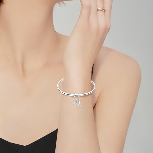 Family Love Mother Daughter Grandma Charm 925 Sterling Silver fits Bracelets Necklace Pendant Bead Charms Jewelry Gift for Women Family Friends - color: Forever Lovers Charms