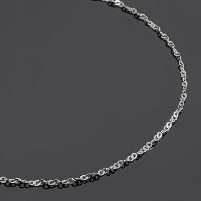 UMAOKANG 32.8 Feet Stainless Steel Jewelry Making Chains Delicate Singapore Link Chain Women Necklace DIY - color: Singapore Silver
