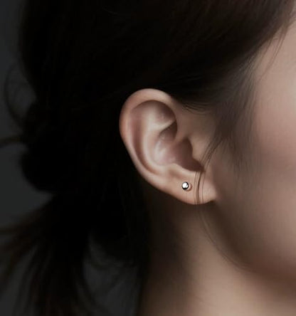 5 Pairs Small Ball Stud Earrings for Women and Men, Hypoallergenic Stainless Steel Round Ball Earrings Set for Sensitive Ears, Multiple Piercings Cartilage (3-7mm)
