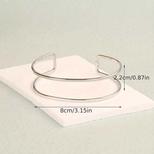 Arm Cuff for Women Layered Armlet Open Adjustable Arm Cuff Gold Silver Upper Arm Cuff Bracelet Minimalist Armband Trendy Jewelry - color: Arm Cuff02