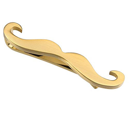 HAWSON 2 inch/ 2.2 inch Tie Clip for Men, Novelty Tie Bar Clip for Men and Boys, Interesting Tie Clip for Party - color: Gold Beard