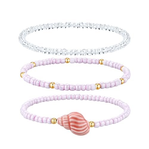 Cicy Bell Boho Ankle Bracelets Set for Women Beach Jewelry Bead Anklets | Hawaiian Shell Starfish Charm,Adjustable,Waterproof Non Tarnish,Summer Vacation Foot Jewelry - color: Gold C