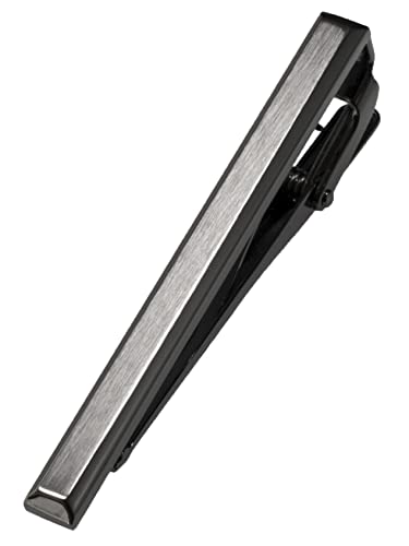[TAVARAT] Tie Clip Tie Clips for Men Black Silver Light Gold Tie Bar Tie Pin Tps-163 - style: black silver