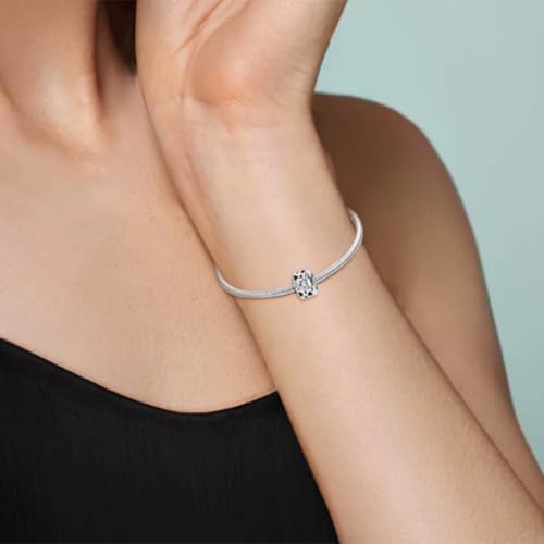 Heart Charm Clip Lock Spacer Stopper Charm Bead Bracelet 925 Sterling Silver Charms Safety Chain for Pandora Bracelets - color: Dog