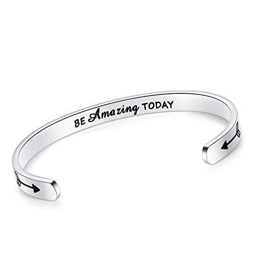 SAM & LORI Personal Bracelets for Teens/Women-Inspirational Jewelry Gifts (Various Designs) for Daughter/Sister/Mom/Friends-Adjustable Bracelet in a Pretty Gift Box - style: Be amazing today