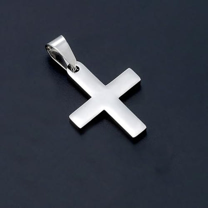Stainless Steel No Tarnish Cross Pendant Charm Christian Jewelry for Women Men Jewelry Making Necklace Bracelet Silver - style: Small size:14mm*21mm