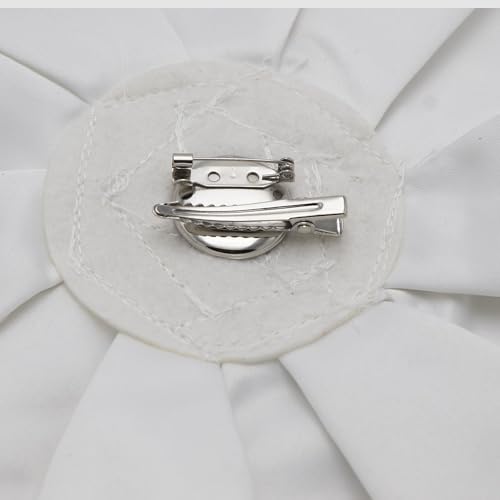 Large Plated Fabric Brooches Lapel Pins Chiffon Fabric Applique Brooches Big Flower Brooch Pin for Women Wedding Part Dance Clothes Accessories Jewelry