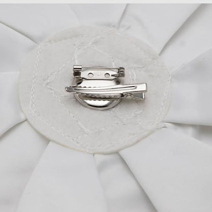 Large Plated Fabric Brooches Lapel Pins Chiffon Fabric Applique Brooches Big Flower Brooch Pin for Women Wedding Part Dance Clothes Accessories Jewelry