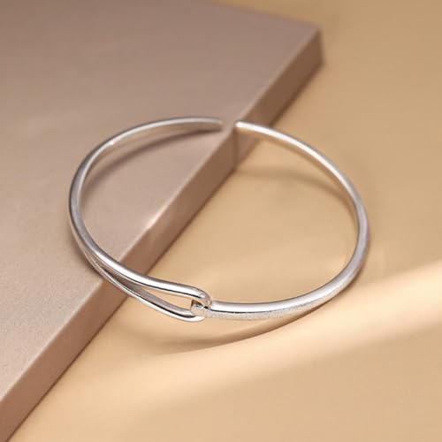 925 Sterling Silver Bangles For Women Handmade Silver Bangles Open Adjustable Bangle Bracelets For Women Silver Open Cuff Bracelets Stackable Wrap Bangles Festival Jewelry Gifts - color: Style 06