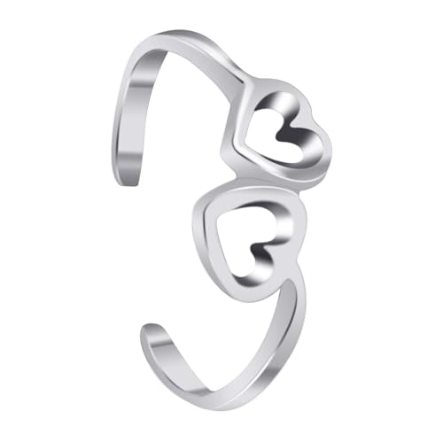 Gem Avenue 925 Sterling Silver Toe Rings Collections – Beach, Celtic, Heart, Dolphin, Flower & More Designs for Women – Elegant Adjustable Summer Jewelry - style: Style 14