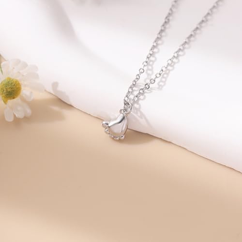 RZKING Silvery Necklace for Women, Gifts for Friend Mom Daughter Teacher - style: Little Foot