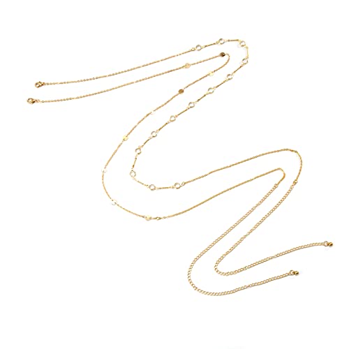 Sexy Multi-Layered Waist Chain Bikini Bead Belly Chain Summer Sequin Waist Chain Beach Crystal Waist Body Chain for Women - color: White