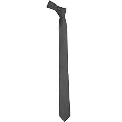 K. Alexander Skinny Ties - Multiple Solid Colors - Classic 2" width - color: Charcoal