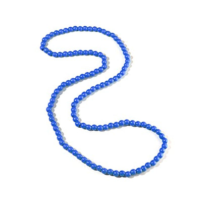 COLORFUL BLING 8MM Natural Wood Bead Necklace Africa Wooden Chain Statement Unisex Chunky Strand Necklaces Hip Hop Jewelry - color: dark blue