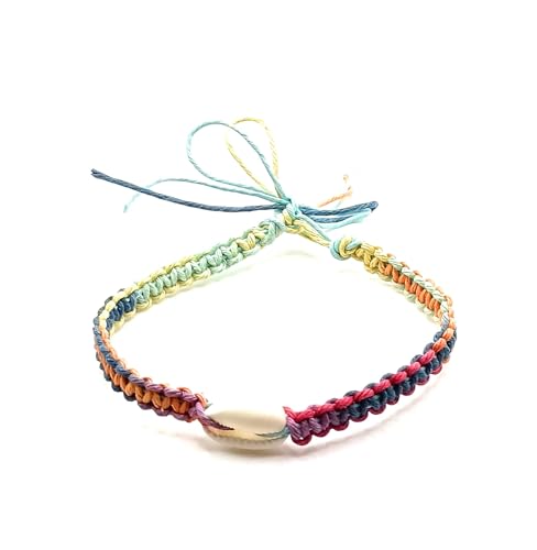 Shell Hemp Anklet - color: Rainbow