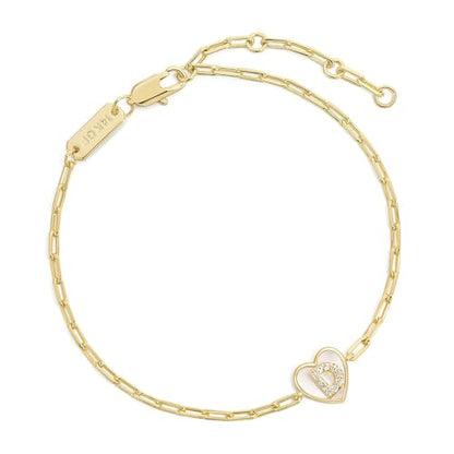 Gold Initial Bracelet For Women, 14k Gold Letter Bracelets | Adjustable Stacking Bracelets Jewelry Gift For Women, Valentines Mother Christmas Jewelry for Women Her 6.5-8 Inch - color: D