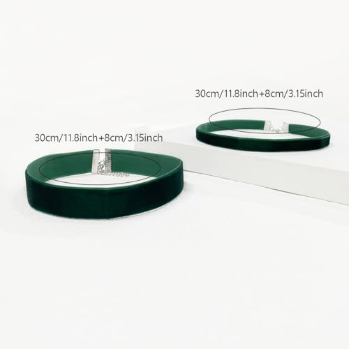 St. Patrick's Day Choker Necklace for Women Irish Green Velet Necklace St. Patrick's Ribbon Green Collar Necklaces Saint Patricks Day Jewelry Gifts Accessories - color: fine