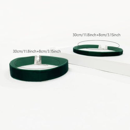 St. Patrick's Day Choker Necklace for Women Irish Green Velet Necklace St. Patrick's Ribbon Green Collar Necklaces Saint Patricks Day Jewelry Gifts Accessories - color: wide