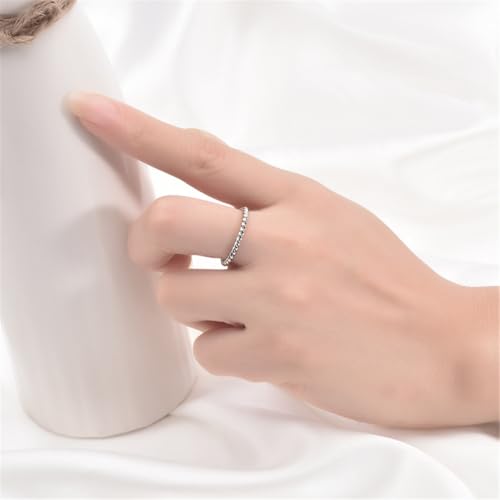 Women's Stainless Steel 1.1mm Rope Thin Wedding Ring Silver Rose Gold Plated Size 4 to 9 - color: 2mm, Silver