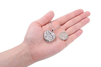Jovivi Amethyst Rose Quartz Healing Crystal Necklace for Women Flower Leaf Wire Wrapped Crystal Heart Gemstone Pendant Necklace Natural Stone Reiki Quartz Jewelry Mothers Day Gifts - color: Clear Quartz