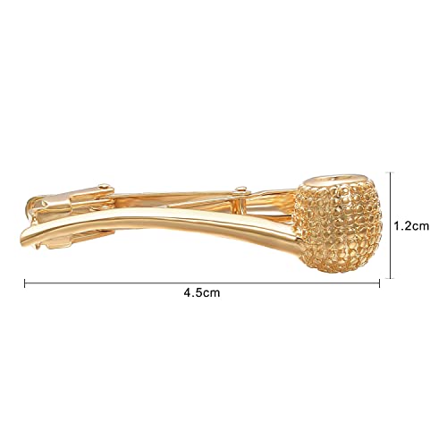 Yoursfs Personalized Stationery Series Tie Clips For Men Novelty Ruler/Pen Tie Clips Unique 18K Gold Plated/Silver Stainless Steel Tie Clip Jewelry For Father Husband Suitable For Daily - style: Gold Tobacco Pipe Tie Clips